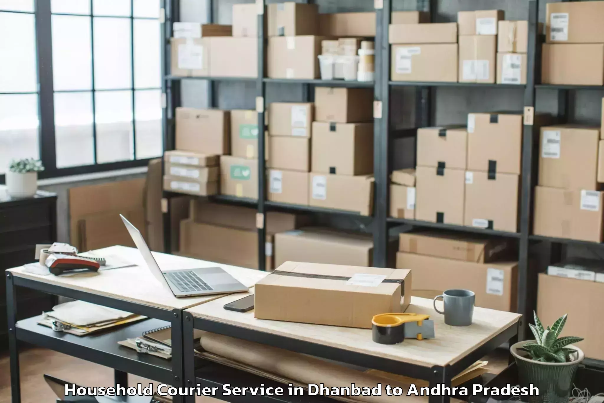 Top Dhanbad to Vemulapalle Household Courier Available